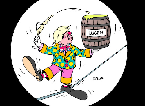 Cartoon: Ein Tropfen zuviel (medium) by Erl tagged politik,großbritannien,uk,premierminister,boris,johnson,skandale,lügen,gartenparty,lockdown,corona,partygate,party,kosten,renovierung,zirkus,circus,clown,seiltanz,fass,tropfen,überlaufen,karikatur,erl,politik,großbritannien,uk,premierminister,boris,johnson,skandale,lügen,gartenparty,lockdown,corona,partygate,party,kosten,renovierung,zirkus,circus,clown,seiltanz,fass,tropfen,überlaufen,karikatur,erl