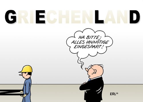 Cartoon: Einsparungen (medium) by Erl tagged sparpaket,kontrolle,ezb,iwf,kommission,eu,euro,geld,einsparungen,sparen,sparkurs,krise,schulden,griechenland,griechenland,schulden,krise,sparkurs,sparen,einsparungen,geld,euro,eu,kommission,ezb,iwf