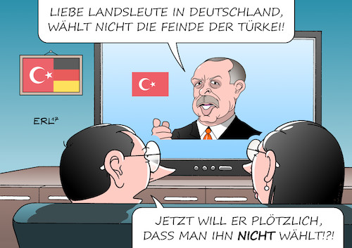 Cartoon: Erdogan (medium) by Erl tagged bundestagswahl,wahl,bundestag,deutschland,deutsche,türkei,migrationshintergrund,türkischstämmig,deutschtürken,aufruf,präsident,erdogan,wahlboykott,cdu,csu,spd,bündnis,90,die,grünen,feinde,putsch,versuch,säuberung,verhaftungen,umbau,demokratie,präsidialsystem,alleinherrschaft,karikatur,erl,bundestagswahl,wahl,bundestag,deutschland,deutsche,türkei,migrationshintergrund,türkischstämmig,deutschtürken,aufruf,präsident,erdogan,wahlboykott,cdu,csu,spd,bündnis,90,die,grünen,feinde,putsch,versuch,säuberung,verhaftungen,umbau,demokratie,präsidialsystem,alleinherrschaft,karikatur,erl