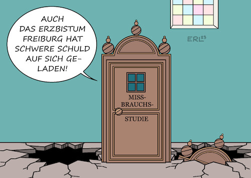 Cartoon: Erzbistum Freiburg (medium) by Erl tagged politik,religion,glaube,kirche,katholisch,missbrauch,studie,missbrauchsstudie,erzbistum,freiburg,schuld,schwer,kriminalität,versagen,vertuschen,erzbischof,robert,zollitsch,beichte,beichtstuhl,abgrund,krater,muster,bistümer,karikatur,erl,politik,religion,glaube,kirche,katholisch,missbrauch,studie,missbrauchsstudie,erzbistum,freiburg,schuld,schwer,kriminalität,versagen,vertuschen,erzbischof,robert,zollitsch,beichte,beichtstuhl,abgrund,krater,muster,bistümer,karikatur,erl