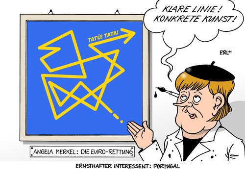 Cartoon: Euro-Rettung (medium) by Erl tagged euro,rettung,rettungspaket,rettungsschirm,europa,eu,merkel,angela,bundeskanzlerin,linie,politik,kunst,konkret,portugal,interessent,euro,rettung,rettungspaket,rettungsschirm,europa,merkel,angela,kunst,konkret,portugal,interessent