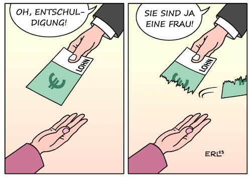 Cartoon: Gender-Pay-Gap (medium) by Erl tagged politik,arbeit,lohn,gehalt,gefälle,mann,frau,geschlecht,ungerechtigkeit,gerechtigkeit,gleichberechtigung,niedriglohn,frauenjobs,karikatur,erl,politik,arbeit,lohn,gehalt,gefälle,mann,frau,geschlecht,ungerechtigkeit,gerechtigkeit,gleichberechtigung,niedriglohn,frauenjobs,karikatur,erl