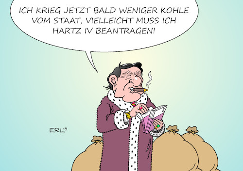 Cartoon: Gerhard Schröder (medium) by Erl tagged politik,bundestag,streichung,leistungen,altkanzler,altbundespräsidenten,anrechnung,zusatzeinkünfte,ehrensold,geld,kürzung,gerhard,schröder,hartz,iv,agenda,2010,karikatur,erl,politik,bundestag,streichung,leistungen,altkanzler,altbundespräsidenten,anrechnung,zusatzeinkünfte,ehrensold,geld,kürzung,gerhard,schröder,hartz,iv,agenda,2010,karikatur,erl