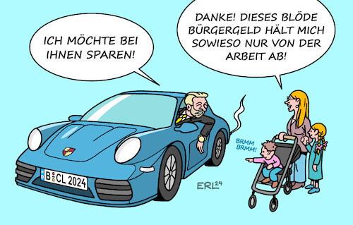 Cartoon: Gespür für die kleinen Leute (medium) by Erl tagged politik,finanzen,lindner,sparen,bürgergeld,diskussion,arbeit,mutter,kinder,karikatur,erl,politik,finanzen,lindner,sparen,bürgergeld,diskussion,arbeit,mutter,kinder,karikatur,erl