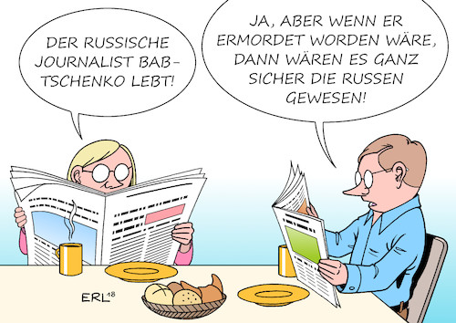 Cartoon: Gewissheit (medium) by Erl tagged politik,russland,ukraine,russischer,journalist,arkadi,babtschenko,inszenierung,ermordung,geheimdienst,verhinderung,anschlag,tod,wiederauferstehung,gewissheit,ungewissheit,journalismus,wahrheit,schein,karikatur,erl,politik,russland,ukraine,russischer,journalist,arkadi,babtschenko,inszenierung,ermordung,geheimdienst,verhinderung,anschlag,tod,wiederauferstehung,gewissheit,ungewissheit,journalismus,wahrheit,schein,karikatur,erl