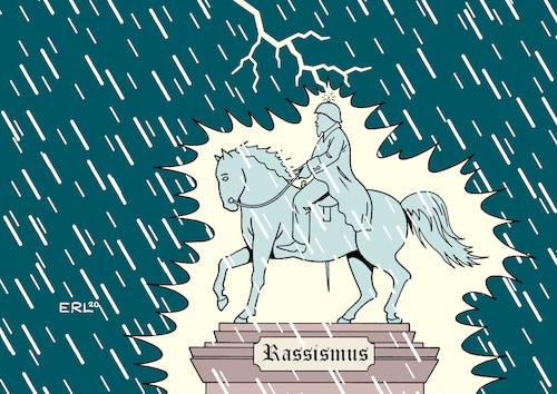 Cartoon: Gewitter (medium) by Erl tagged politik,rassismus,hautfarbe,schwarz,weiß,polizei,polizeigewalt,proteste,usa,deutschland,kolonialismus,denkmal,gewitter,unwetter,blitz,donner,starkregen,karikatur,erl,politik,rassismus,hautfarbe,schwarz,weiß,polizei,polizeigewalt,proteste,usa,deutschland,kolonialismus,denkmal,gewitter,unwetter,blitz,donner,starkregen,karikatur,erl