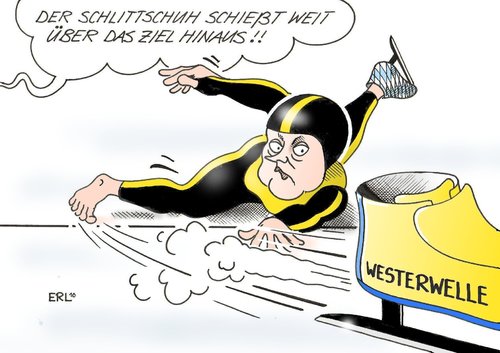 Cartoon: Gold-Angie (medium) by Erl tagged merkel,westerwelle,schwarz,gelb,cdu,csu,fdp,tempo,eisschnellauf,mannschaft,ziel,anni,friesinger,postma,angela merkel,guido westerwelle,schwarz,gelb,cdu,csu,fdp,tempo,eisschnellauf,mannschaft,ziel,anni,friesinger,postma,angela,merkel,guido,westerwelle