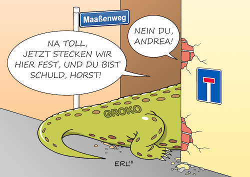 Cartoon: Groko Maaßen (medium) by Erl tagged politik,bundesamt,für,verfassungsschutz,hans,georg,maassen,interview,bild,zeitung,ausschreitungen,chemnitz,rechtsextremismus,hetzjagden,relativierung,afd,nähe,zweifel,aussage,bundeskanzlerin,angela,merkel,cdu,unterstützung,innenminister,horst,seehofer,csu,forderung,rücktritt,entlassung,spd,andrea,nahles,groko,krise,karikatur,erl,politik,bundesamt,für,verfassungsschutz,hans,georg,maassen,interview,bild,zeitung,ausschreitungen,chemnitz,rechtsextremismus,hetzjagden,relativierung,afd,nähe,zweifel,aussage,bundeskanzlerin,angela,merkel,cdu,unterstützung,innenminister,horst,seehofer,csu,forderung,rücktritt,entlassung,spd,andrea,nahles,groko,krise,karikatur,erl