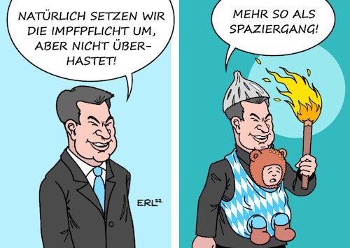 Cartoon: Gründlichkeit vor Schnelligkeit (medium) by Erl tagged politik,corona,virus,pandemie,covid19,welle,omikron,bundestag,bundesrat,beschluss,impfpflicht,pflegekräfte,aufschub,verschleppung,markus,söder,ministerpräsident,bayern,csu,schnelligkeit,spaziergang,coronaleugner,impfgegner,querdenker,karikatur,erl,politik,corona,virus,pandemie,covid19,welle,omikron,bundestag,bundesrat,beschluss,impfpflicht,pflegekräfte,aufschub,verschleppung,markus,söder,ministerpräsident,bayern,csu,schnelligkeit,spaziergang,coronaleugner,impfgegner,querdenker,karikatur,erl