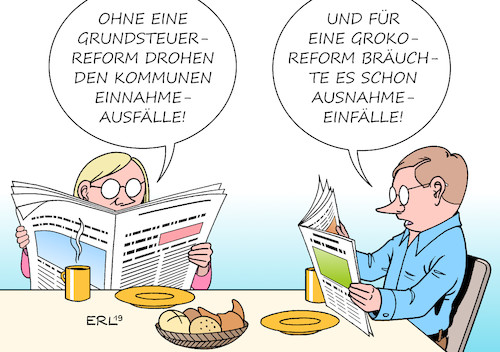 Cartoon: Grundsteuer Groko (medium) by Erl tagged politik,wohnen,bauen,besitz,grundsteuer,urteil,karlsruhe,berechnung,verfassungswidrig,reform,große,koalition,cdu,csu,spd,groko,gemeinsamkeiten,umfragetief,erneuerung,karikatur,erl,politik,wohnen,bauen,besitz,grundsteuer,urteil,karlsruhe,berechnung,verfassungswidrig,reform,große,koalition,cdu,csu,spd,groko,gemeinsamkeiten,umfragetief,erneuerung,karikatur,erl