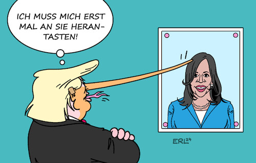 Cartoon: Herantatsten (medium) by Erl tagged politik,usa,wahl,präsidentschaft,kandidat,demokraten,präsident,joe,biden,rückzug,alter,spekulation,nachfolge,vizepräsidentin,kamala,harris,republikaner,donald,trump,umstellung,verleumdung,lügen,gerüchte,fake,news,nase,pinocchio,zunge,schlange,karikatur,erl,politik,usa,wahl,präsidentschaft,kandidat,demokraten,präsident,joe,biden,rückzug,alter,spekulation,nachfolge,vizepräsidentin,kamala,harris,republikaner,donald,trump,umstellung,verleumdung,lügen,gerüchte,fake,news,nase,pinocchio,zunge,schlange,karikatur,erl