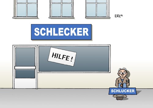 Cartoon: hilfsbedürftig (medium) by Erl tagged schließung,geschlossen,filiale,laden,geld,hilfe,bettler,obdachlos,schlucker,arm,auffanggesellschaft,ausbeutung,missmanagement,pleite,insolvenz,drogeriemarkt,schlecker,schlecker,drogeriemarkt,insolvenz,missmanagement,ausbeutung,auffanggesellschaft