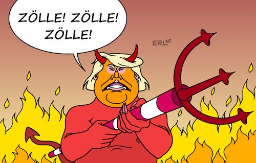 Cartoon: In der Handelshölle (medium) by Erl tagged politik,usa,präsident,donald,trump,erpressung,zölle,strafzölle,wirtschaft,handel,hölle,teufel,karikatur,erl,politik,usa,präsident,donald,trump,erpressung,zölle,strafzölle,wirtschaft,handel,hölle,teufel,karikatur,erl