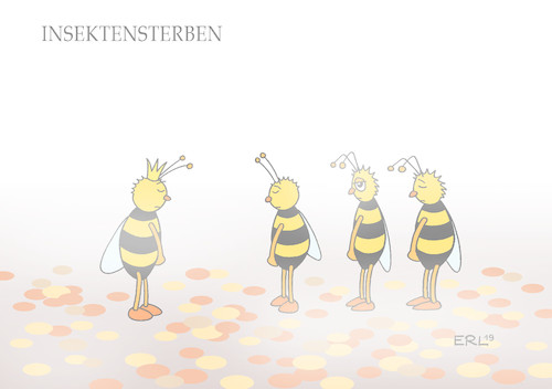 Cartoon: Insektensterben (medium) by Erl tagged illustration,politik,ökologie,umwelt,umweltschutz,artenschutz,insekten,insektensterben,bienen,herbst,nebel,karikatur,erl,illustration,politik,ökologie,umwelt,umweltschutz,artenschutz,insekten,insektensterben,bienen,herbst,nebel,karikatur,erl