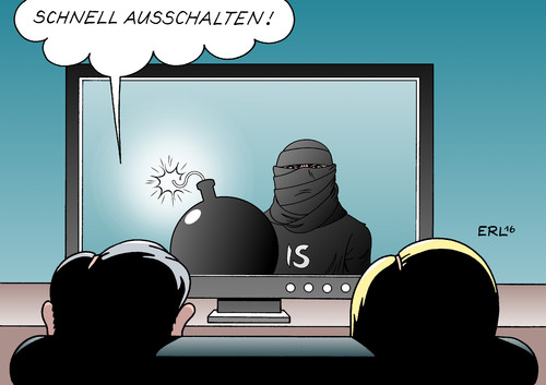 Cartoon: IS (medium) by Erl tagged erl,karikatur,ausschalten,fernsehen,nachrichten,schrecken,angst,bombe,staat,islamischer,is,terroranschlag,anschlag,terror,brüssel,belgien,belgien,brüssel,terror,anschlag,terroranschlag,is,islamischer,staat,bombe,angst,schrecken,nachrichten,fernsehen,ausschalten,karikatur,erl