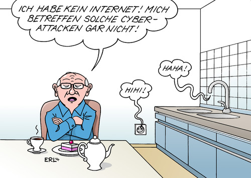 Cartoon: IT-Sicherheit (medium) by Erl tagged it,informationstechnologie,internet,daten,datenschutz,datensicherheit,hacker,cyberattacke,cyberangriff,cyberwar,enegie,strom,wasser,versorgung,it,informationstechnologie,internet,daten,datenschutz,datensicherheit,hacker,cyberattacke,cyberangriff,cyberwar,enegie,strom,wasser,versorgung