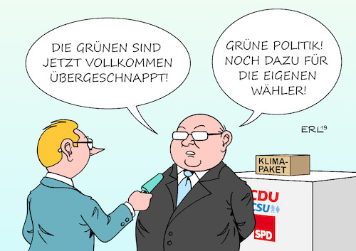 Cartoon: Klimaschutz Grüne II (medium) by Erl tagged politik,klima,klimawandel,erderwärmung,klimaschutz,klimapaket,groko,cdu,csu,spd,vorschläge,die,grünen,kritik,radikal,neoliberal,planwirtschaft,karikatur,erl,politik,klima,klimawandel,erderwärmung,klimaschutz,klimapaket,groko,cdu,csu,spd,vorschläge,die,grünen,kritik,radikal,neoliberal,planwirtschaft,karikatur,erl