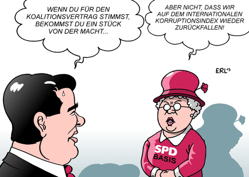 Cartoon: Korruption (medium) by Erl tagged korruption,korruptionsindex,transparenz,transparency,international,rangliste,ranking,welt,weltweit,deutschland,verbesserung,spd,koalitionsvertrag,große,koalition,groko,cdu,csu,gabriel,werbung,basis,skepsis,mitgliederentscheid,korruption,korruptionsindex,transparenz,transparency,international,rangliste,ranking,welt,weltweit,deutschland,verbesserung,spd,koalitionsvertrag,große,koalition,groko,cdu,csu,gabriel,werbung,basis,skepsis,mitgliederentscheid