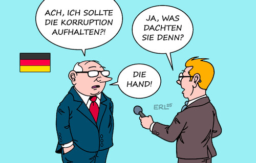 Cartoon: Korruption (medium) by Erl tagged politik,korruption,korruptionsindex,transparency,international,deutschland,abstieg,parteienfinanzierung,karikatur,erl,politik,korruption,korruptionsindex,transparency,international,deutschland,abstieg,parteienfinanzierung,karikatur,erl