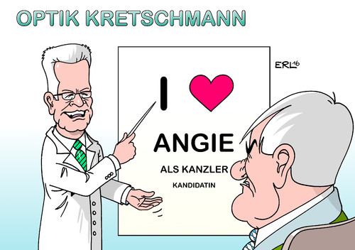 Cartoon: Kretschmann (medium) by Erl tagged winfried,kretschmann,ministerpräsident,baden,württemberg,die,grünen,koalition,grün,schwarz,lob,bundeskanzlerin,angela,merkel,kanzlerkandidatin,cdu,csu,skepsis,horst,seehofer,flüchtlingspolitik,obergrenze,optik,optiker,sehtest,karikatur,erl,winfried,kretschmann,ministerpräsident,baden,württemberg,die,grünen,koalition,grün,schwarz,lob,bundeskanzlerin,angela,merkel,kanzlerkandidatin,cdu,csu,skepsis,horst,seehofer,flüchtlingspolitik,obergrenze,optik,optiker,sehtest,karikatur,erl