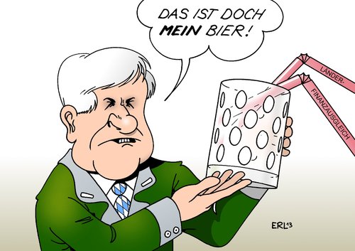 Cartoon: Länderfinanzausgleich (medium) by Erl tagged länderfinanzausgleich,geberländer,nehmerländer,bundesland,bayern,klage,bundesverfassungsgericht,bier,strohhalm,ministerpräsident,horst,seehofer,länderfinanzausgleich,geberländer,nehmerländer,bundesland,bayern,klage,bundesverfassungsgericht,bier,strohhalm,ministerpräsident,horst,seehofer