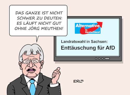 Cartoon: Landratswahlen Sachsen (medium) by Erl tagged politik,landratswahlen,sachsen,wahl,landräte,dominanz,cdu,enttäuschung,afd,ex,vorsitzender,jörg,meuthen,deutung,karikatur,erl,politik,landratswahlen,sachsen,wahl,landräte,dominanz,cdu,enttäuschung,afd,ex,vorsitzender,jörg,meuthen,deutung,karikatur,erl