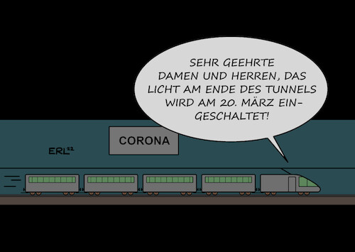 Cartoon: Licht am Ende des Tunnels (medium) by Erl tagged politik,corona,virus,pandemie,covid19,fünfte,welle,omikron,verlauf,mild,bund,länder,beschluss,lockerungen,öffnungen,20,märz,licht,am,ende,des,tunnels,silberstreif,horizont,karikatur,erl,politik,corona,virus,pandemie,covid19,fünfte,welle,omikron,verlauf,mild,bund,länder,beschluss,lockerungen,öffnungen,20,märz,licht,am,ende,des,tunnels,silberstreif,horizont,karikatur,erl