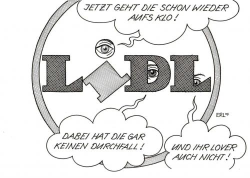 Cartoon: Lidl (medium) by Erl tagged lidl,überwachung,german,walmart,,lidl,überwachung,supermarkt,billigmarkt,spionage,spion,toilette,klo,lästern,kontrolle,mitarbeiter,discounter,überwachungskamera