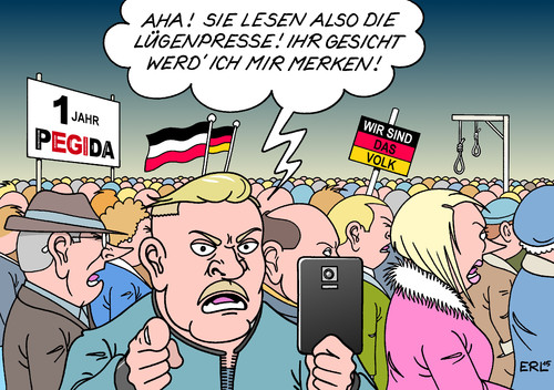 Cartoon: Lügenpresse (medium) by Erl tagged pegida,patriot,europäer,islamisierung,abendland,bewegung,rechtspopulismus,fremdenfeindlichkeit,rechtsextremismusdemonstration,dresden,galgen,geburtstag,jahr,lügenpresse,bedrohung,aggression,hass,gewalt,karikatur,erl,pegida,patriot,europäer,islamisierung,abendland,bewegung,rechtspopulismus,fremdenfeindlichkeit,rechtsextremismusdemonstration,dresden,galgen,geburtstag,jahr,lügenpresse,bedrohung,aggression,hass,gewalt,karikatur,erl