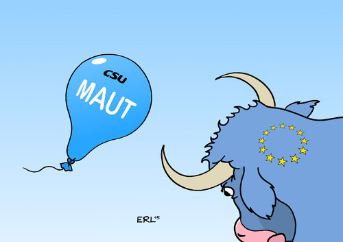 Cartoon: Maut EU (medium) by Erl tagged pkw,maut,ausländer,deutsche,deutschland,verkehrsminister,alexander,dobrindt,csu,wahlkampf,thema,stammtisch,politik,straße,verkahr,infrastruktur,abgabe,eu,recht,diskriminierung,karikatur,erl,pkw,maut,ausländer,deutsche,deutschland,verkehrsminister,alexander,dobrindt,csu,wahlkampf,thema,stammtisch,politik,straße,verkahr,infrastruktur,abgabe,eu,recht,diskriminierung