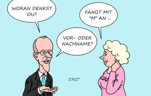 Cartoon: Merz oder Markus (medium) by Erl tagged politik,partei,parteitag,cdu,vorsitzender,friedrich,merz,mitglieder,basis,fremdeln,liebäugeln,kanzlerkandidat,markus,söder,csu,ministerpräsident,bayern,frage,mann,frau,liebe,verliebt,träumerei,karikatur,erl,politik,partei,parteitag,cdu,vorsitzender,friedrich,merz,mitglieder,basis,fremdeln,liebäugeln,kanzlerkandidat,markus,söder,csu,ministerpräsident,bayern,frage,mann,frau,liebe,verliebt,träumerei,karikatur,erl