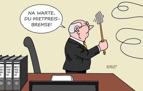 Cartoon: Mietpreisbremse I (medium) by Erl tagged politik,wohnen,wohnung,mieten,vermieten,miete,mietwucher,mietpreisbremse,schutz,mieter,verlängerung,ampel,vermieter,klage,karlsruhe,karikatur,erl,politik,wohnen,wohnung,mieten,vermieten,miete,mietwucher,mietpreisbremse,schutz,mieter,verlängerung,ampel,vermieter,klage,karlsruhe,karikatur,erl