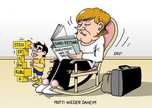 Mutti wieder daheim