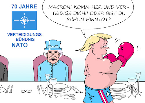 Cartoon: NATO not amused (medium) by Erl tagged politik,nato,bündnis,militär,verteidigung,70,jahre,treffen,london,queen,präsident,donald,trump,rechtspopulismus,angriff,emmanuel,macron,frankreich,aussage,hirntot,streit,differenzen,boxen,boxhandschuhe,not,amused,karikatur,erl,politik,nato,bündnis,militär,verteidigung,70,jahre,treffen,london,queen,präsident,donald,trump,rechtspopulismus,angriff,emmanuel,macron,frankreich,aussage,hirntot,streit,differenzen,boxen,boxhandschuhe,not,amused,karikatur,erl