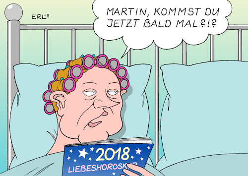 Cartoon: Neues Jahr neues Glück (medium) by Erl tagged neujahr,2018,glückwunsch,wunsch,glück,politik,regierung,koalition,schwarz,rot,groko,große,cdu,csu,spd,bundeskanzlerin,angela,merkel,ehebett,martin,schulz,horoskop,vorhersage,sterne,liebe,ehe,karikatur,erl,neues,neujahr,2018,glückwunsch,wunsch,glück,politik,regierung,koalition,schwarz,rot,groko,große,cdu,csu,spd,bundeskanzlerin,angela,merkel,ehebett,martin,schulz,horoskop,vorhersage,sterne,liebe,ehe,karikatur,erl