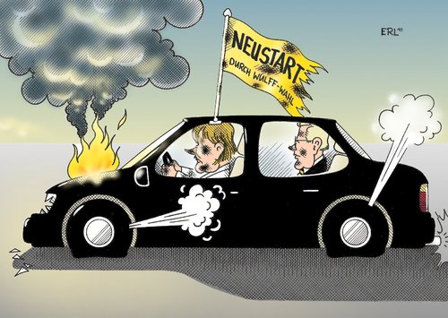 Cartoon: Neustart (medium) by Erl tagged regierung,koalition,schwarz,gelb,neustart,neuanfang,bundespräsident,wahl,wulff,fiasko,desaster,drei,wahlgang,auto,feuer,unfall,fehlstart,regierung,koalition,schwarz,neustart,neuanfang,bundespräsident,wahl,wulff,fiasko,desaster,drei,wahlgang,feuer,unfall,fehlstart,wahlen