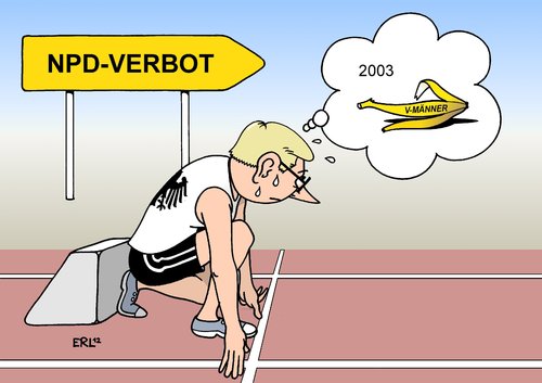 Cartoon: NPD-Verbot II (medium) by Erl tagged npd,partei,verbot,antrag,bundesrat,rechtsextremismus,rechtsradikalismus,rechtsextrem,rechtsradikal,denken,bundesverfassungsgericht,karlsruhe,2003,scheitern,männer,mann,npd,partei,verbot,antrag,bundesrat,rechtsextremismus,rechtsradikalismus,rechtsextrem,rechtsradikal,denken,bundesverfassungsgericht,karlsruhe,2003,scheitern,männer,mann