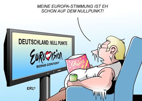 Cartoon: Null Punkte (medium) by Erl tagged eurovision,song,contest,deutschland,null,punkte,ann,sophie,eu,europa,skeptiker,stimmung,nullpunkt,fernsehen,chips,bier,musik,wettbewerb,karikatur,erl,eurovision,song,contest,deutschland,null,punkte,ann,sophie,eu,europa,skeptiker,stimmung,nullpunkt,fernsehen,chips,bier,musik,wettbewerb