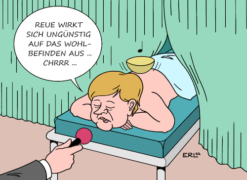 Cartoon: Nur noch Wohlfühltermine (medium) by Erl tagged politik,bundeskanzlerin,altbundeskanzlerin,angela,merkel,interview,russland,wladimir,putin,krieg,ukraine,rückblick,wohlbefinden,reue,wohlfühltermine,wellness,massage,klangschalenmassage,karikatur,erl,politik,bundeskanzlerin,altbundeskanzlerin,angela,merkel,interview,russland,wladimir,putin,krieg,ukraine,rückblick,wohlbefinden,reue,wohlfühltermine,wellness,massage,klangschalenmassage,karikatur,erl