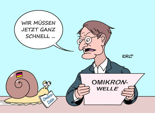 Cartoon: Omikron Daten (medium) by Erl tagged politik,corona,virus,pandemie,covid19,fünfte,welle,omikron,daten,fallzahlen,ungewissheit,langsamkeit,deutschland,schnecke,gesundheitsminister,karl,lauterbach,maßnahmen,karikatur,erl,politik,corona,virus,pandemie,covid19,fünfte,welle,omikron,daten,fallzahlen,ungewissheit,langsamkeit,deutschland,schnecke,gesundheitsminister,karl,lauterbach,maßnahmen,karikatur,erl