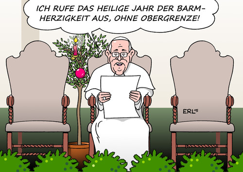 Cartoon: Papst (medium) by Erl tagged papst,franziskus,vatikan,rom,heiliges,jahr,der,barmherzigkeit,flüchtlinge,eu,deutschland,streit,obergrenze,willkommen,karikatur,erl,papst,franziskus,vatikan,rom,heiliges,jahr,der,barmherzigkeit,flüchtlinge,eu,deutschland,streit,obergrenze,willkommen,karikatur,erl