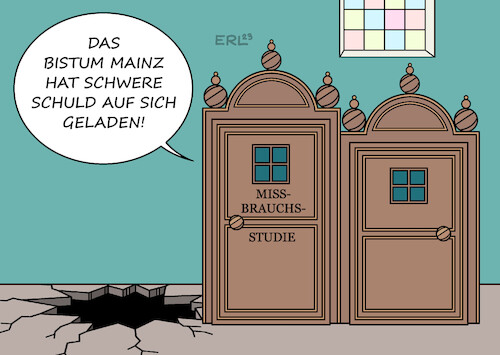 Cartoon: Missbrauchsstudie (medium) by Erl tagged politik,religion,glaube,kirche,katholisch,missbrauch,studie,missbrauchsstudie,bistum,mainz,schuld,schwer,kriminalität,versagen,vertuschen,kardinal,lehmann,beichte,beichtstuhl,abgrund,krater,karikatur,erl,politik,religion,glaube,kirche,katholisch,missbrauch,studie,missbrauchsstudie,bistum,mainz,schuld,schwer,kriminalität,versagen,vertuschen,kardinal,lehmann,beichte,beichtstuhl,abgrund,krater,karikatur,erl