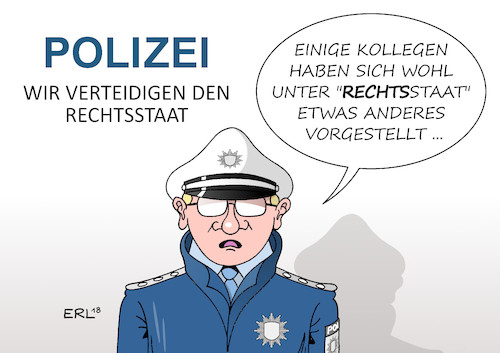 Cartoon: Polizei (medium) by Erl tagged politik,gesellschaft,polizei,dienststellen,hessen,frankfurt,main,verdacht,polizisten,rechtsextremismus,bedrohung,rechtsanwältin,tochter,muslima,verherrlichung,verharmlosung,nsu,rechtsterrorismus,volksverhetzung,aufgabe,verteidigung,rechtsstaat,karikatur,erl,politik,gesellschaft,polizei,dienststellen,hessen,frankfurt,main,verdacht,polizisten,rechtsextremismus,bedrohung,rechtsanwältin,tochter,muslima,verherrlichung,verharmlosung,nsu,rechtsterrorismus,volksverhetzung,aufgabe,verteidigung,rechtsstaat,karikatur,erl