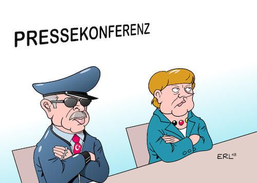 Cartoon: Pressekonferenz (medium) by Erl tagged politik,türkei,präsident,erdogan,präsidialsystem,autokratie,beschneidung,demokratie,grundrechte,meinungsfreiheit,pressefreiheit,verhaftungen,gefängnis,journalisten,menschenrechtler,deutsche,deutschtürken,besuch,deutschland,bundeskanzlerin,angela,merkel,pressekonferenz,can,dündar,journalist,exil,karikatur,erl,politik,türkei,präsident,erdogan,präsidialsystem,autokratie,beschneidung,demokratie,grundrechte,meinungsfreiheit,pressefreiheit,verhaftungen,gefängnis,journalisten,menschenrechtler,deutsche,deutschtürken,besuch,deutschland,bundeskanzlerin,angela,merkel,pressekonferenz,can,dündar,journalist,exil,karikatur,erl