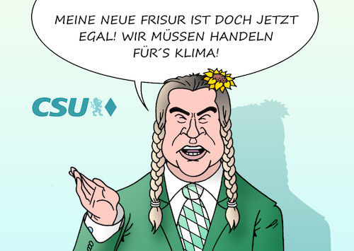 Cartoon: Prioritäten (medium) by Erl tagged politik,klima,klimawandel,erderwärmung,extremwetter,hitze,dürre,starkregen,hochwasser,eifel,nordrhein,westfalen,rheinland,pfalz,bayern,sachsen,kanzlerkandidat,union,armin,laschet,cdu,nrw,ministerpräsident,konkurrent,markus,söder,csu,tempo,klimaschutz,vorbild,greta,thunberg,frisur,zöpfe,karikatur,erl,politik,klima,klimawandel,erderwärmung,extremwetter,hitze,dürre,starkregen,hochwasser,eifel,nordrhein,westfalen,rheinland,pfalz,bayern,sachsen,kanzlerkandidat,union,armin,laschet,cdu,nrw,ministerpräsident,konkurrent,markus,söder,csu,tempo,klimaschutz,vorbild,greta,thunberg,frisur,zöpfe,karikatur,erl