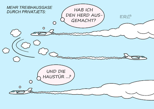 Cartoon: Privatjets II (medium) by Erl tagged politik,klima,klimawandel,erderwärmung,co2,treibhausgase,zunahme,flugverkehr,privatjet,karikatur,erl,politik,klima,klimawandel,erderwärmung,co2,treibhausgase,zunahme,flugverkehr,privatjet,karikatur,erl