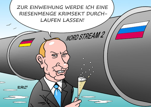 Putin in Sektlaune