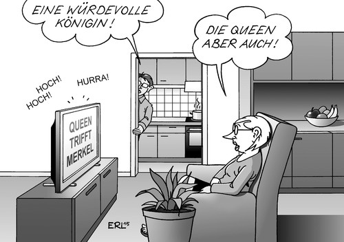 Queen und Merkel