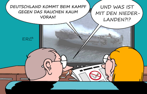 Cartoon: Rauchen (medium) by Erl tagged politik,drogen,sucht,rauchen,who,ermahnung,deutschland,stagnation,kampf,gegen,tabak,fortschritt,rauchfrei,rauch,schiff,autos,brand,nordsee,küste,niederlande,westfriesische,inseln,wattenmeer,gefahr,umwelt,natur,abschleppen,ankerplatz,karikatur,erl,politik,drogen,sucht,rauchen,who,ermahnung,deutschland,stagnation,kampf,gegen,tabak,fortschritt,rauchfrei,rauch,schiff,autos,brand,nordsee,küste,niederlande,westfriesische,inseln,wattenmeer,gefahr,umwelt,natur,abschleppen,ankerplatz,karikatur,erl