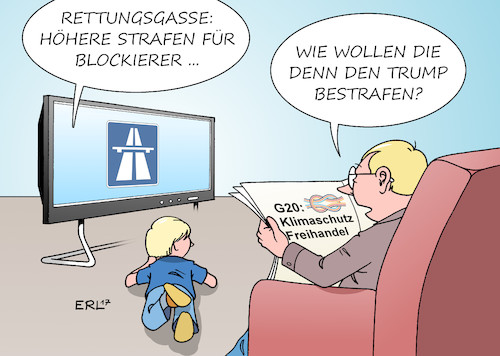 Cartoon: Rettungsgasse (medium) by Erl tagged autobahn,unfall,rettungsgasse,rettungskräfte,polizei,feuerwehr,sanitäter,notarzt,blockieren,gaffen,blockierer,gaffer,strafe,erhöhung,g20,gipfel,klimaschutz,freihandel,quertreiber,usa,präsident,donald,trump,karikatur,erl,autobahn,unfall,rettungsgasse,rettungskräfte,polizei,feuerwhr,sanitäter,notarzt,blockieren,gaffen,blockierer,gaffer,strafe,erhöhung,g20,gipfel,klimaschutz,freihandel,quertreiber,usa,präsident,donald,trump,karikatur,erl